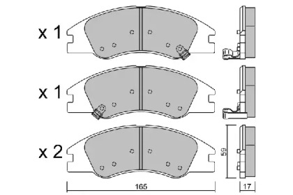 Комплект тормозных колодок (AISIN: BPKI-1902)